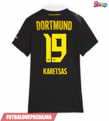 Lacne Ženy Futbalové dres Borussia Dortmund Konstantinos Karetsas #19 2026-27 Krátky Rukáv - Preč